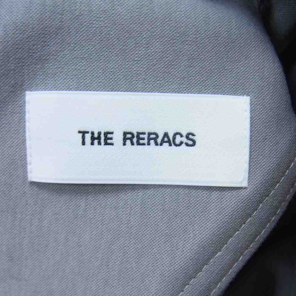 THE RERACS ザリラクス 22SS 22SS-RECS-353 C/NY SATIN STAND COLLAR ZIP サテン スタンドカラー 半袖 ジップ シャツ ライトグレー系 38【極上美品】【中古】