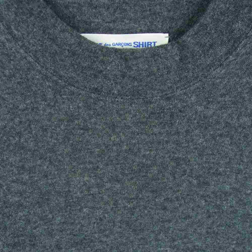 COMME des GARCONS コムデギャルソン D-TK9210 仏製 袖 シャツ 切替 ニット セーター グレー系 ブルー系 M【中古】