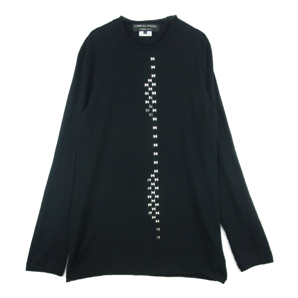 COMME des GARCONS HOMME PLUS コムデギャルソンオムプリュス 13SS PK-N003 AD2012 スタッズ ウール ニット ブラック系 S【中古】