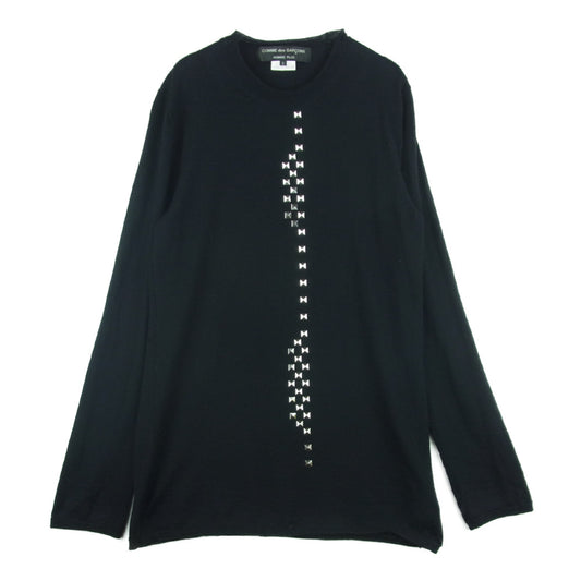 COMME des GARCONS HOMME PLUS コムデギャルソンオムプリュス 13SS PK-N003 AD2012 スタッズ ウール ニット ブラック系 S【中古】