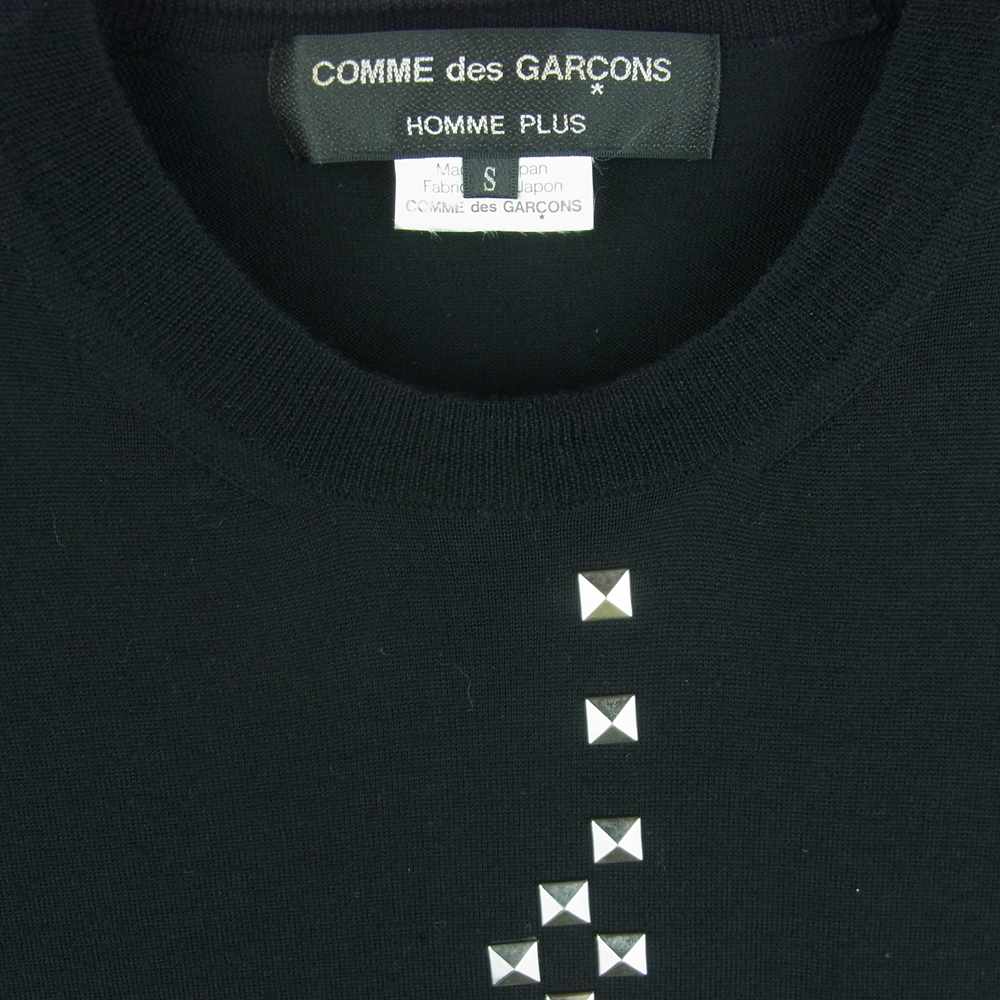 COMME des GARCONS HOMME PLUS コムデギャルソンオムプリュス 13SS PK-N003 AD2012 スタッズ ウール ニット ブラック系 S【中古】