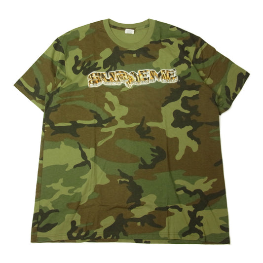 Supreme シュプリーム 21AW Diamond Tee ダイヤモンド プリント Tシャツ 半袖 カーキ系 XL【極上美品】【中古】