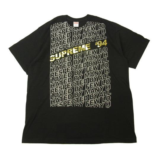 Supreme シュプリーム 22SS Respected Tee リスペクティッド Tシャツ 半袖 ブラック系 XL【美品】【中古】
