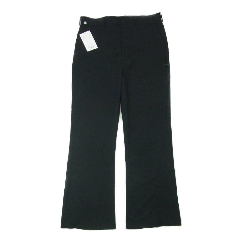N.HOOLYWOOD エヌハリウッド 22SS 2221-pt22-012peg TUCKED TROUSERS  FLARED SLACKS フレア スラックス パンツ ブラック系 38【新古品】【未使用】【中古】