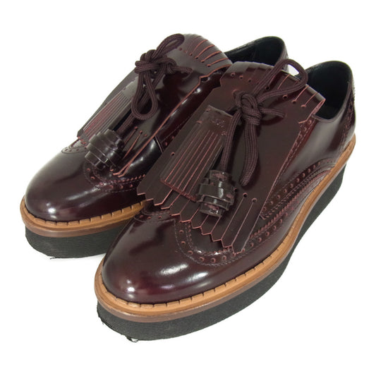 TOD’S トッズ TASSEL FRINGE LEATHER MOCCASIN タッセル レザー モカシン ブラウン系 サイズ表記無【美品】【中古】