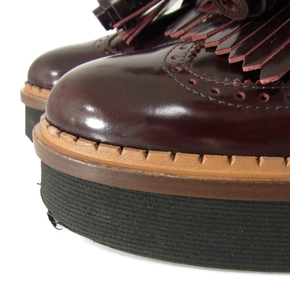 TOD’S トッズ TASSEL FRINGE LEATHER MOCCASIN タッセル レザー モカシン ブラウン系 サイズ表記無【美品】【中古】