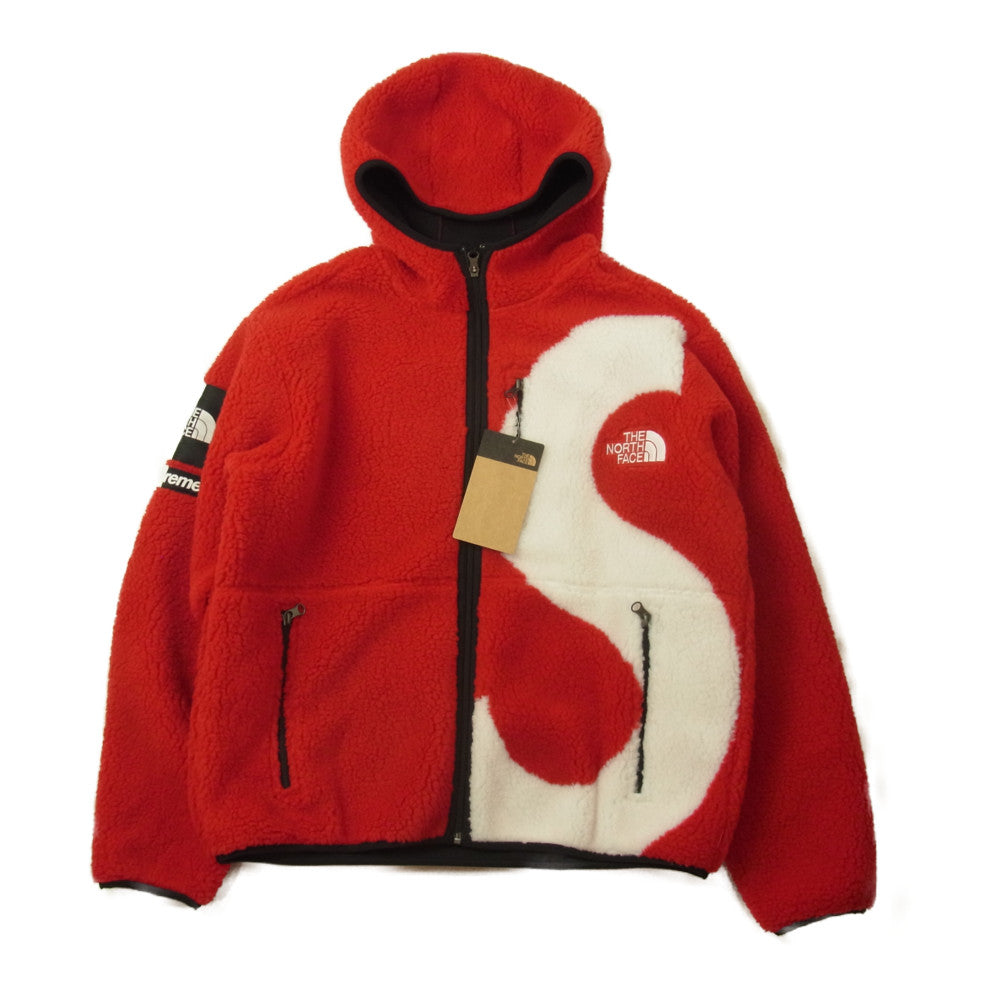 Supreme シュプリーム 20AW NT62004I × THE NORTH FACE ノースフェイス S Logo Hooded Fleece  Jacket ロゴボアフリース ジャケット レッド系 S【極上美品】【中古】
