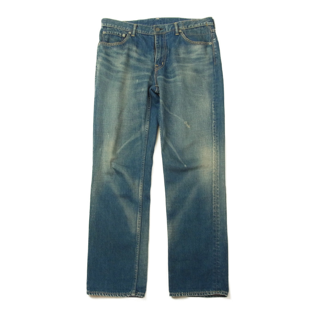 VISVIM ビズビム FLUXUS DENIM 03 DAMAGE 05 ダメージ加工 パイソンパッチ デニム パンツ インディゴブルー系 34【中古】