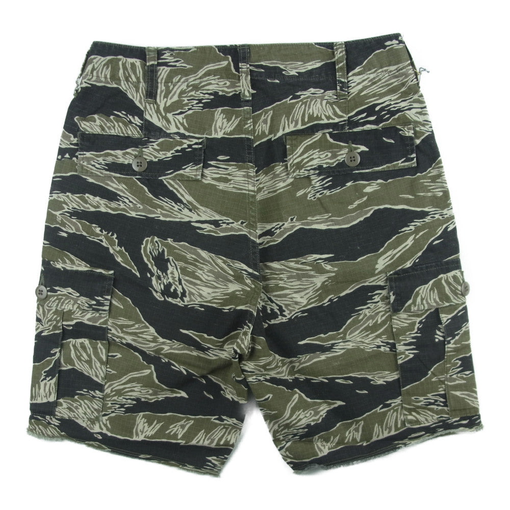 WACKO MARIA ワコマリア 17SS 17SS-WMP-PT01 JUNGLE ARMY SHORTS ジャングル アーミー ショーツ タイガーカモ ショート パンツ カーキ系 S【美品】【中古】