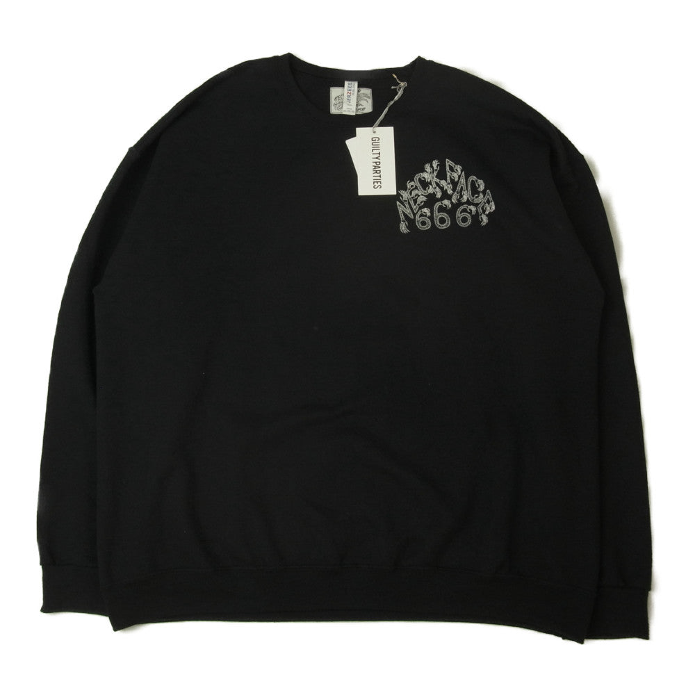 WACKO MARIA ワコマリア 21AW NECKFACE-WM-SS18 NECKFACE CREWNECK SWEAT SHIRT ネックフェイス クルーネック スウェット ブラック系 2XL【中古】