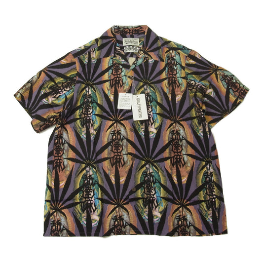 WACKO MARIA ワコマリア 21SS NMD-WM-HI02-B BUDSPOOL HAWAIIAN SHIRT PURPLE バッズプール ハワイアン アロハ シャツ パープル系 M【新古品】【未使用】【中古】