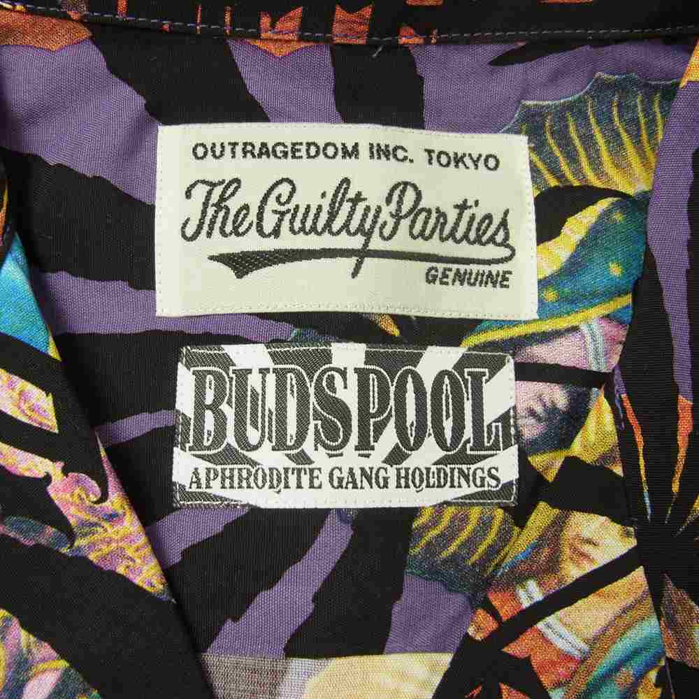 WACKO MARIA ワコマリア 21SS NMD-WM-HI02-B BUDSPOOL HAWAIIAN SHIRT PURPLE バッズプール ハワイアン アロハ シャツ パープル系 M【新古品】【未使用】【中古】