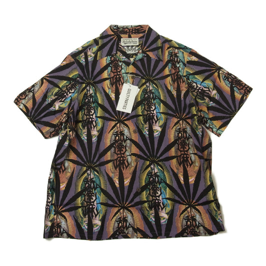 WACKO MARIA ワコマリア 21SS NMD-WM-HI02-B BUDSPOOL HAWAIIAN SHIRT PURPLE バッズプール ハワイアン アロハ シャツ パープル系 S【新古品】【未使用】【中古】