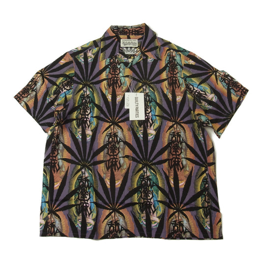 WACKO MARIA ワコマリア 21SS NMD-WM-HI02-B BUDSPOOL HAWAIIAN SHIRT PURPLE バッズプール ハワイアン アロハ シャツ パープル系 S【新古品】【未使用】【中古】
