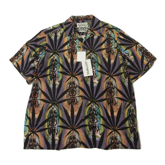 WACKO MARIA ワコマリア 21SS NMD-WM-HI02-B BUDSPOOL HAWAIIAN SHIRT PURPLE バッズプール ハワイアン アロハ シャツ パープル系 M【新古品】【未使用】【中古】