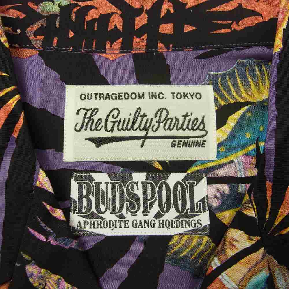 WACKO MARIA ワコマリア 21SS NMD-WM-HI02-B BUDSPOOL HAWAIIAN SHIRT PURPLE バッズプール ハワイアン アロハ シャツ パープル系 M【新古品】【未使用】【中古】