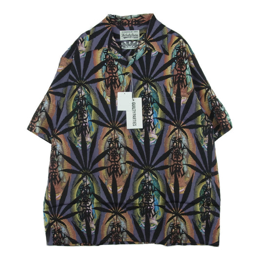 WACKO MARIA ワコマリア 21SS NMD-WM-HI02-B BUDSPOOL HAWAIIAN SHIRT PURPLE バッズプール ハワイアン アロハ 半袖 シャツ パープル系 M【新古品】【未使用】【中古】