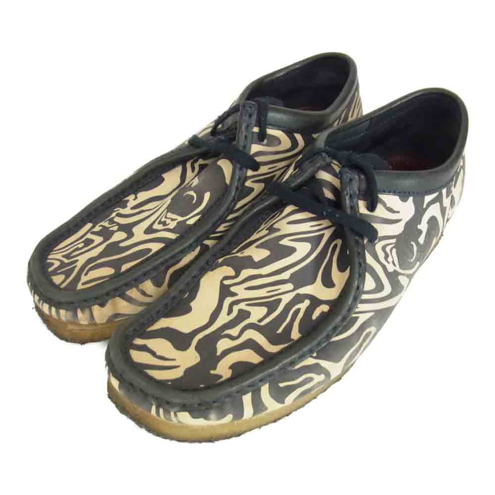 Clarks クラークス Originals オリジナル Wallabee Low ワラビー ローカット ブーツ シューズ ブラック系 26.5cm【中古】