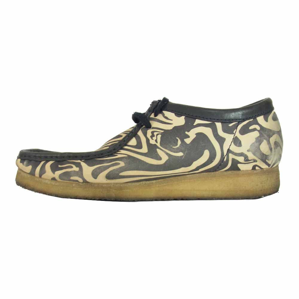 Clarks クラークス Originals オリジナル Wallabee Low ワラビー ローカット ブーツ シューズ ブラック系 26.5cm【中古】