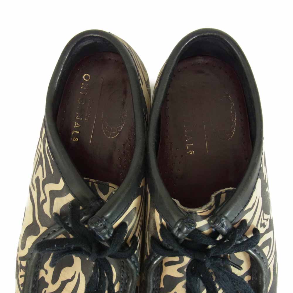 Clarks クラークス Originals オリジナル Wallabee Low ワラビー ローカット ブーツ シューズ ブラック系 26.5cm【中古】