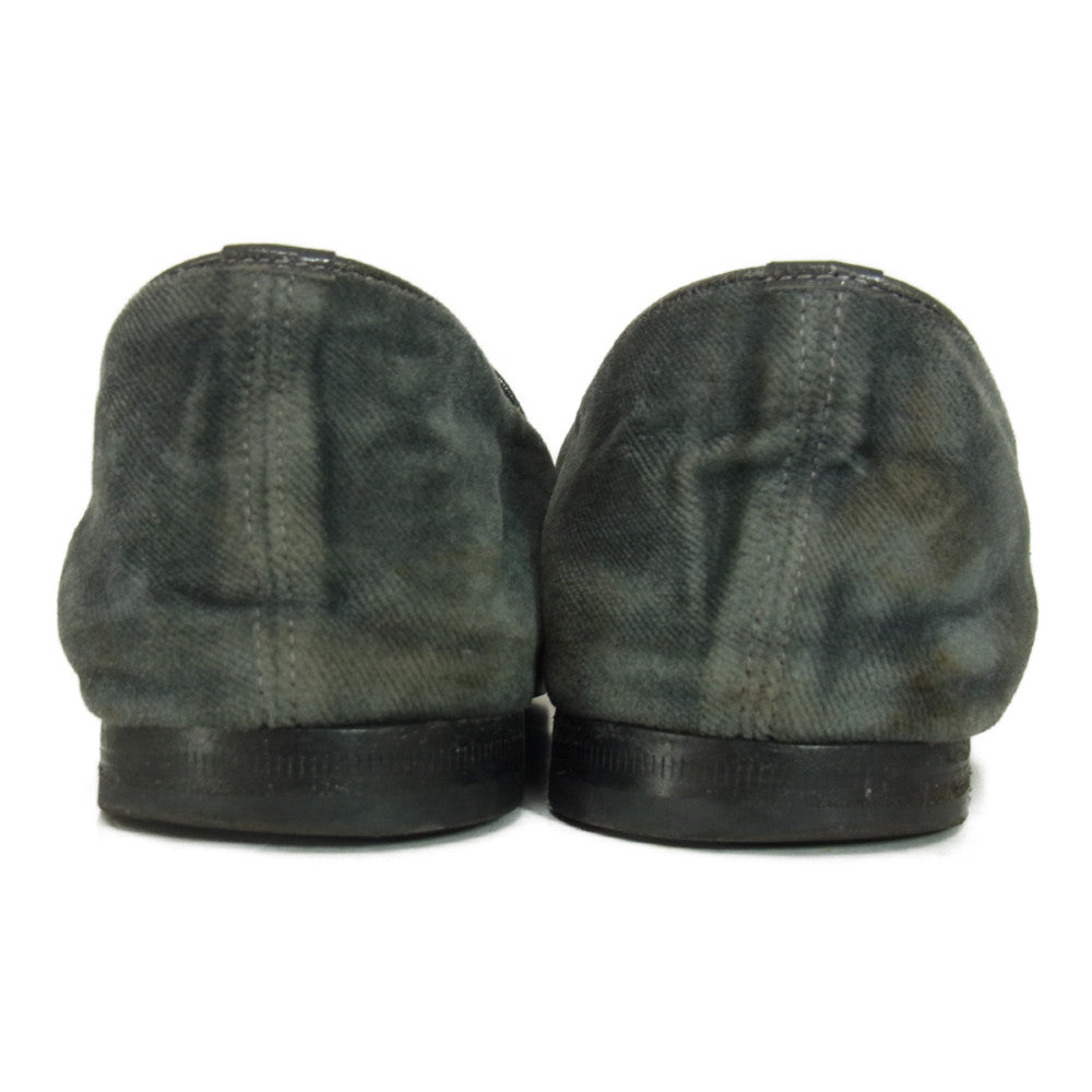 GUCCI グッチ 260528 ベロア ビッド ローファー スリッポン グレー系 5.5【中古】