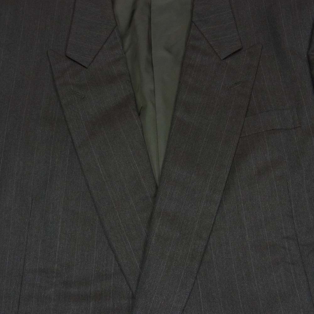 COMME des GARCONS コムデギャルソン DJ-05019M HOMME DEUX オムドゥ 90s ヴィンテージ AD1990 ウール ストライプ ダブル テーラード ジャケット ブラウン系 M【中古】