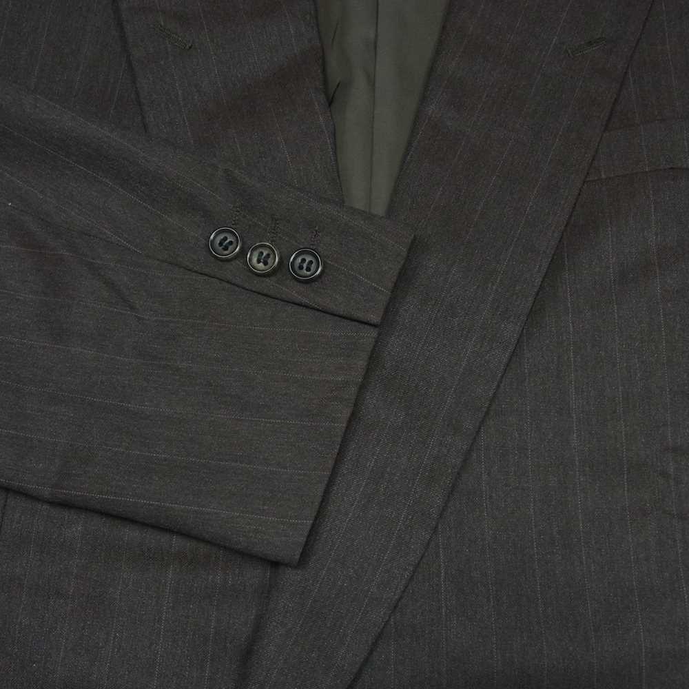 COMME des GARCONS コムデギャルソン DJ-05019M HOMME DEUX オムドゥ 90s ヴィンテージ AD1990 ウール ストライプ ダブル テーラード ジャケット ブラウン系 M【中古】