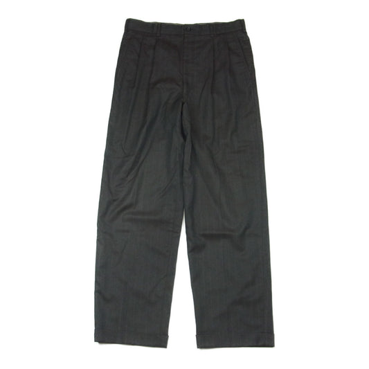 COMME des GARCONS コムデギャルソン DP-05011L HOMME DEUX オムドゥ 90s ヴィンテージ SD1990 ウール ストライプ 2タック スラックス パンツ ブラウン系 L【中古】