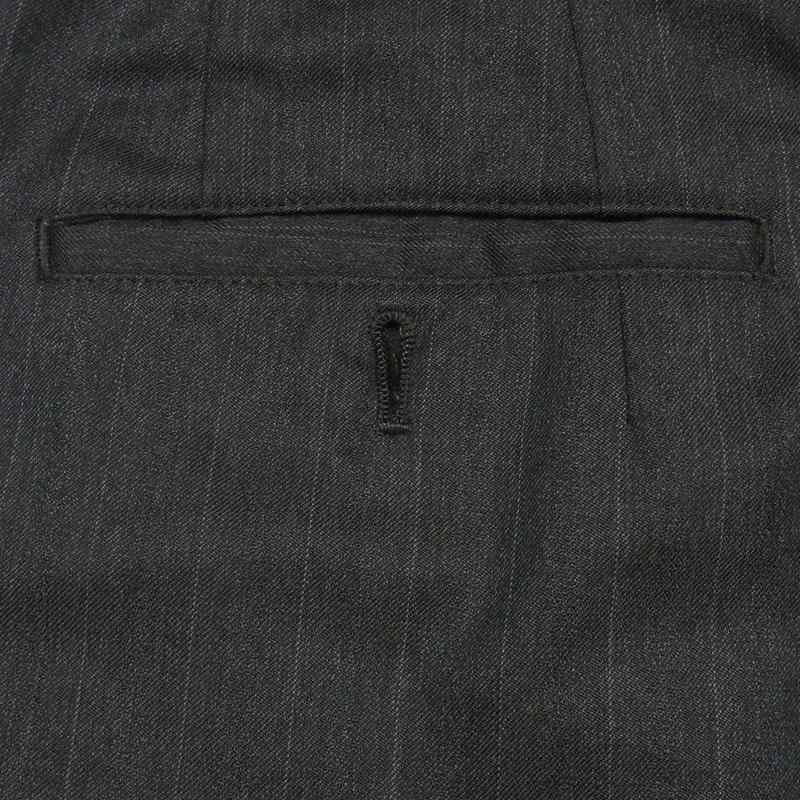 COMME des GARCONS コムデギャルソン DP-05011L HOMME DEUX オムドゥ 90s ヴィンテージ SD1990 ウール ストライプ 2タック スラックス パンツ ブラウン系 L【中古】