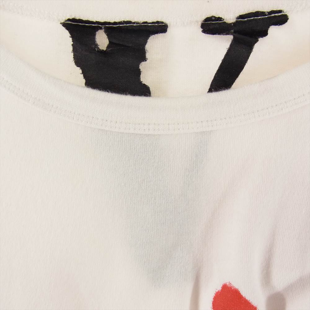 ヴィーロン LOVE ラブ プリント 半袖 Tシャツ コットン アメリカ製 ホワイト系 L【中古】