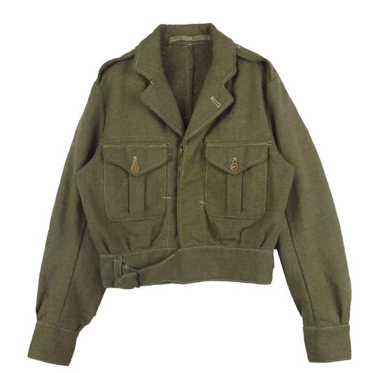 イギリス軍 40S ヴィンテージ BATTLEDRESS バトルドレス ショート ウール ジャケット カーキ系 1【中古】