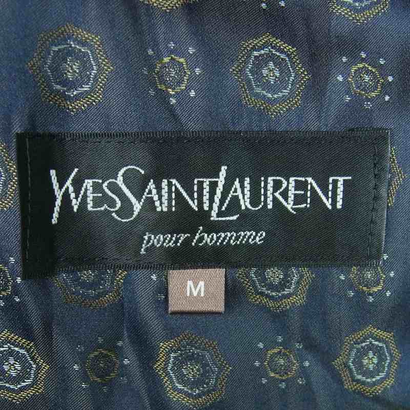 YVES SAINT LAURENT イヴサンローラン 362263 起毛生地 比翼 ステンカラー コート グレイッシュベージュ系 M【中古】