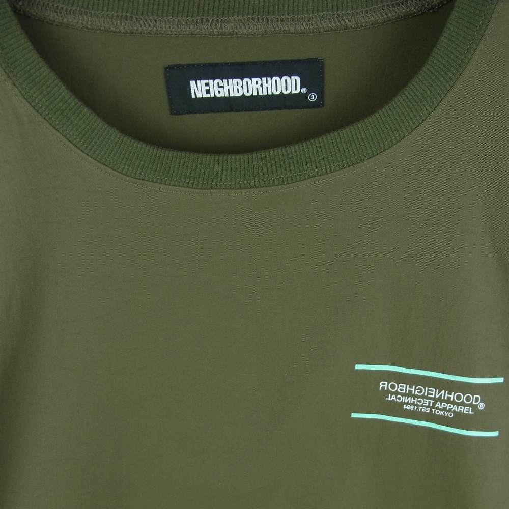 NEIGHBORHOOD ネイバーフッド 212SNH-SHM06 HOME E-SHIRT LS 長袖 Tシャツ 中国製 カーキ系 M【中古】