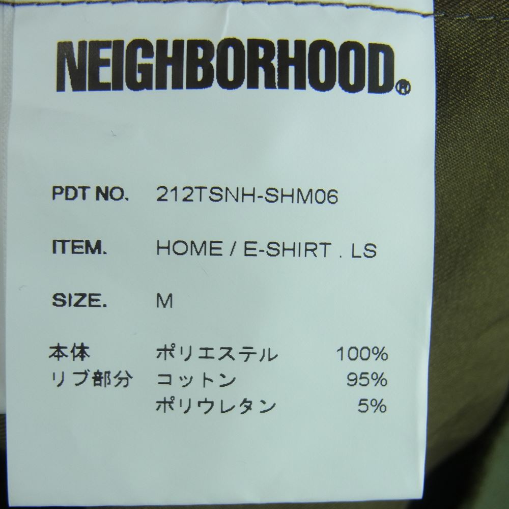 NEIGHBORHOOD ネイバーフッド 212SNH-SHM06 HOME E-SHIRT LS 長袖 Tシャツ 中国製 カーキ系 M【中古】