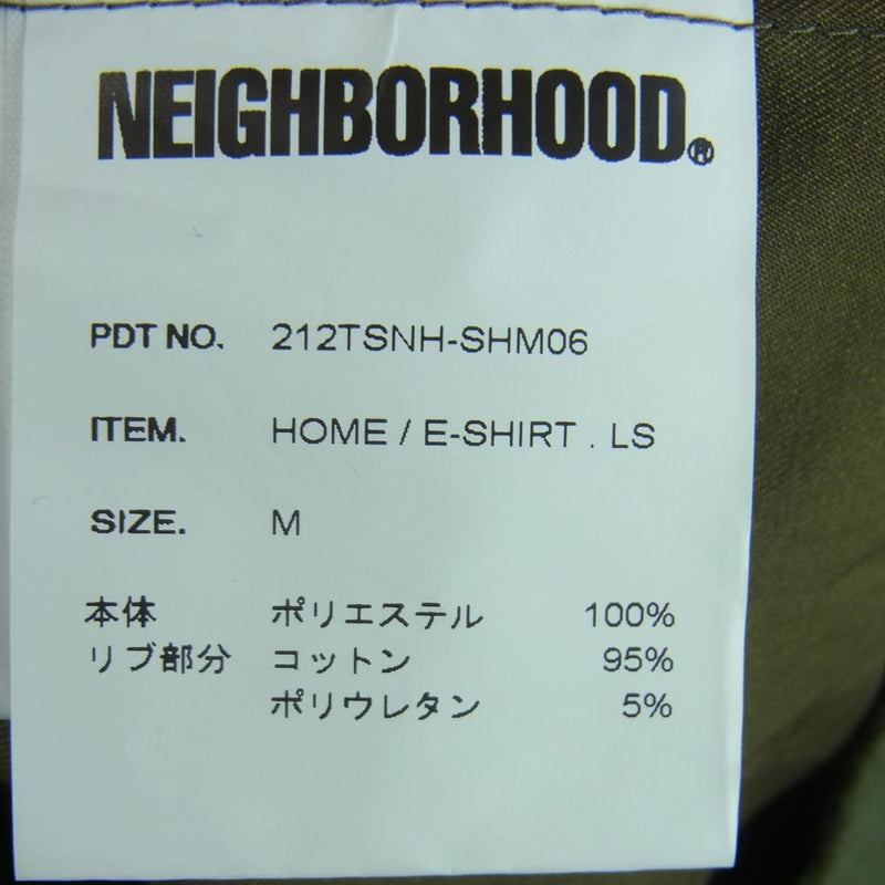 NEIGHBORHOOD ネイバーフッド 212SNH-SHM06 HOME E-SHIRT LS 長袖 Tシャツ 中国製 カーキ系 M【中古】