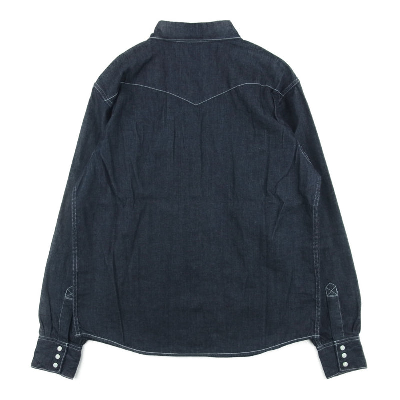 トーストフットアンドアイギア DENIM SHIRT 長袖 デニム シャツ インディゴブルー系 S【極上美品】【中古】