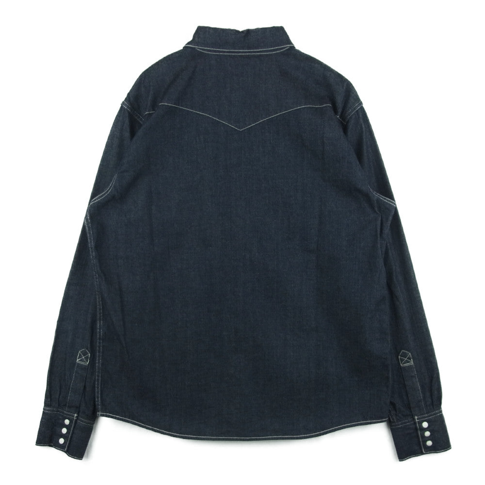 トーストフットアンドアイギア DENIM SHIRT 長袖 デニム シャツ インディゴブルー系 M【極上美品】【中古】