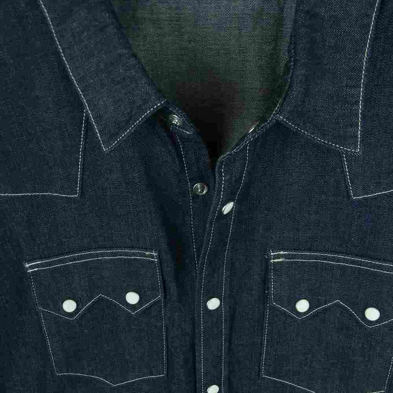 トーストフットアンドアイギア DENIM SHIRT 長袖 デニム シャツ インディゴブルー系 M【極上美品】【中古】