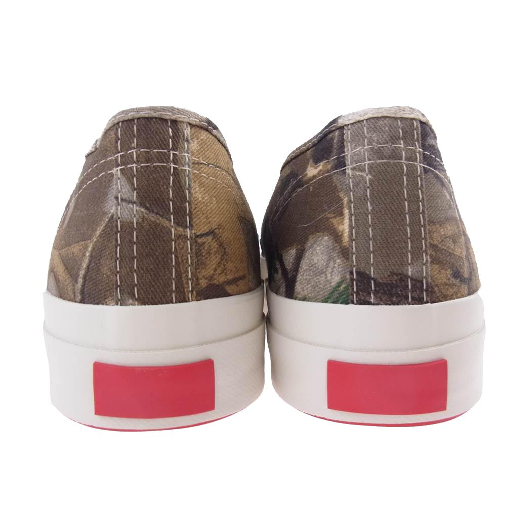 トーストフットアンドアイギア jam miru REAL TREE CAMO ジャム ミル リアルツリーカモ ローカット キャンバス スニーカー ブラウン系 9 1/2【新古品】【未使用】【中古】