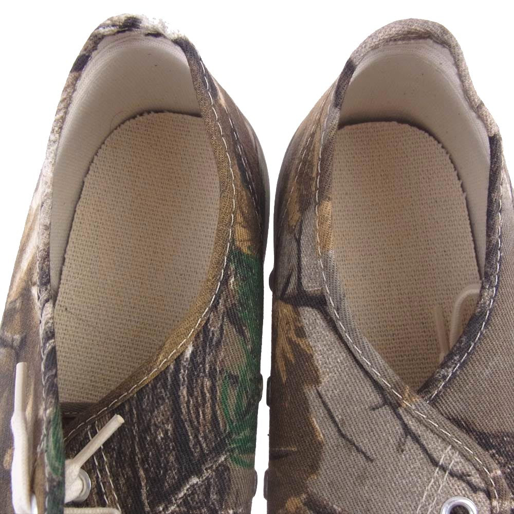 トーストフットアンドアイギア jam miru REAL TREE CAMO ジャム ミル リアルツリーカモ ローカット キャンバス スニーカー ブラウン系 9 1/2【新古品】【未使用】【中古】