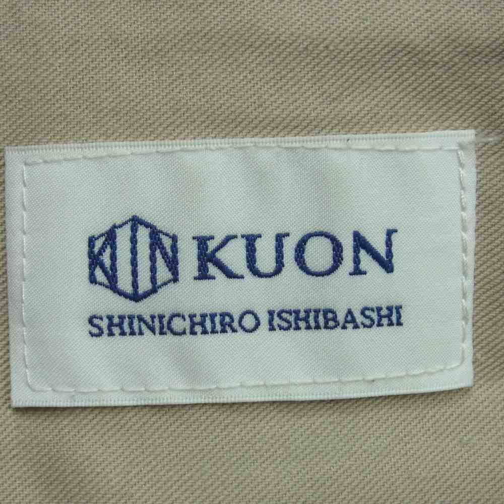 クオン 2101-PT0204 SALT SHRUNK NYLON TRACK PANTS BORO 襤褸 ボロ サイドライン 塩縮ナイロン トラック パンツ ベージュ系 M【中古】