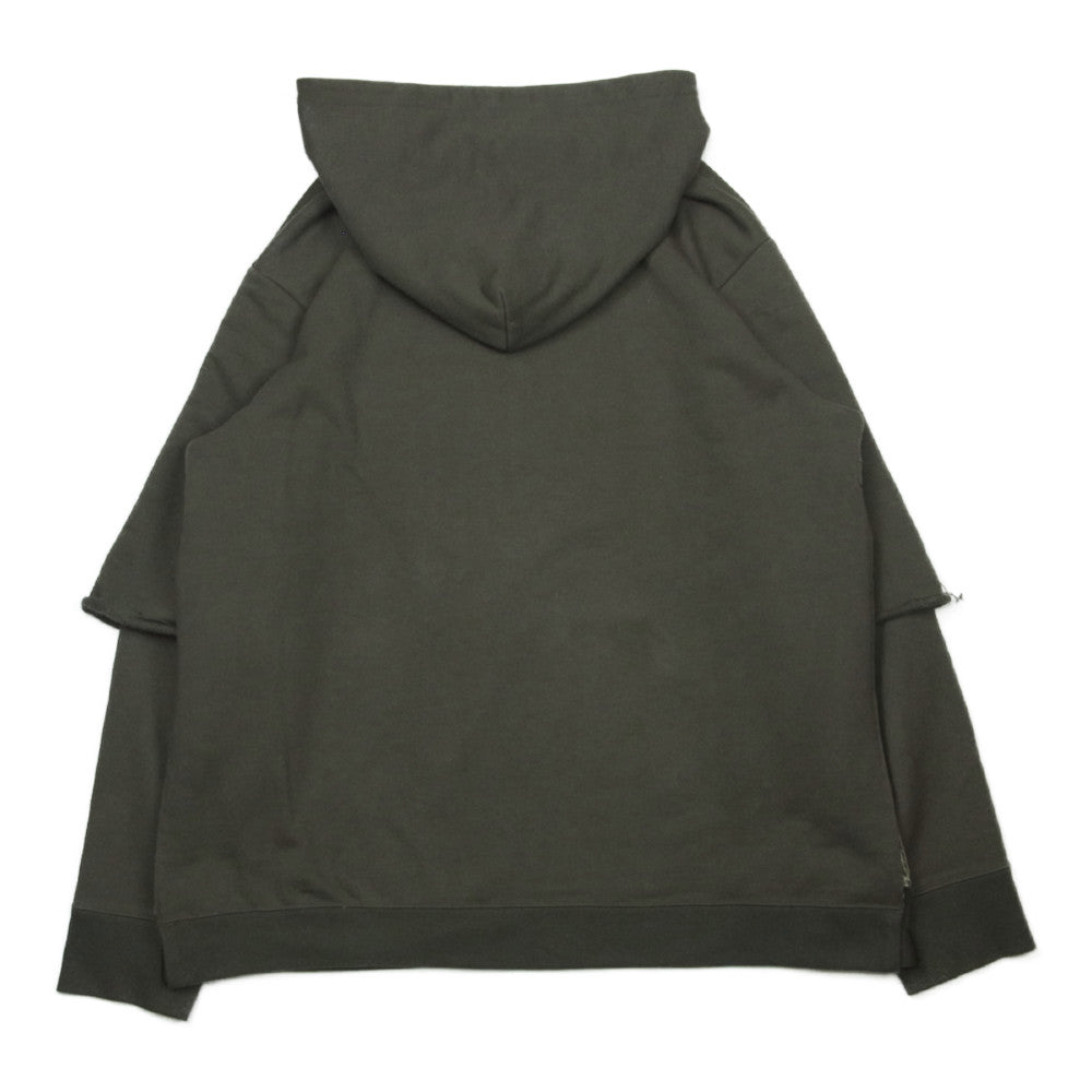 クオン 141CS032721 TERRY Layered Hoodie フレンチテリー レイヤード フーディー パーカー Coffee L【中古】