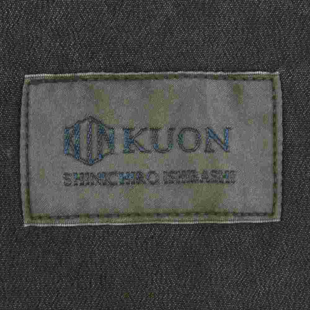 クオン 190SH023700 S/S Open Collar Shirt -DOROZOME- 泥染め レーヨン オープンカラー 半袖 シャツ ブラウン系 M【新古品】【未使用】【中古】