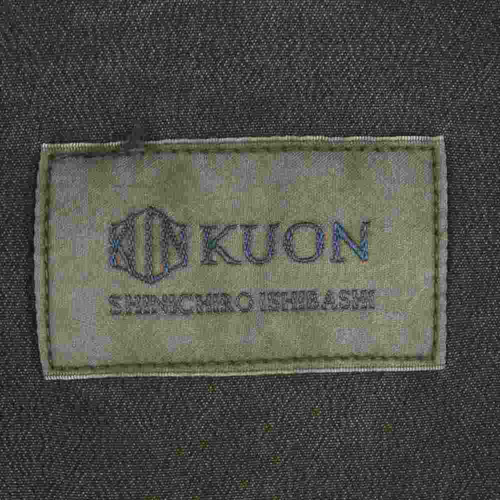 クオン 190SH023700 S/S Open Collar Shirt -DOROZOME- 泥染め レーヨン オープンカラー 半袖 シャツ ブラウン系 L【新古品】【未使用】【中古】