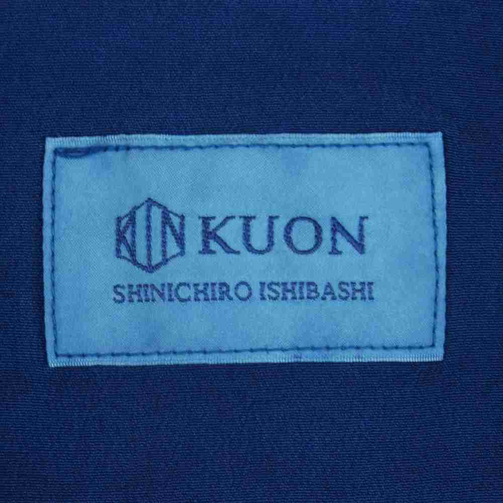 クオン 190SH023400 S/S Open Collar Shirt -AIZOME- 藍染め レーヨン オープンカラー 半袖 シャツ ブルー系 L【新古品】【未使用】【中古】