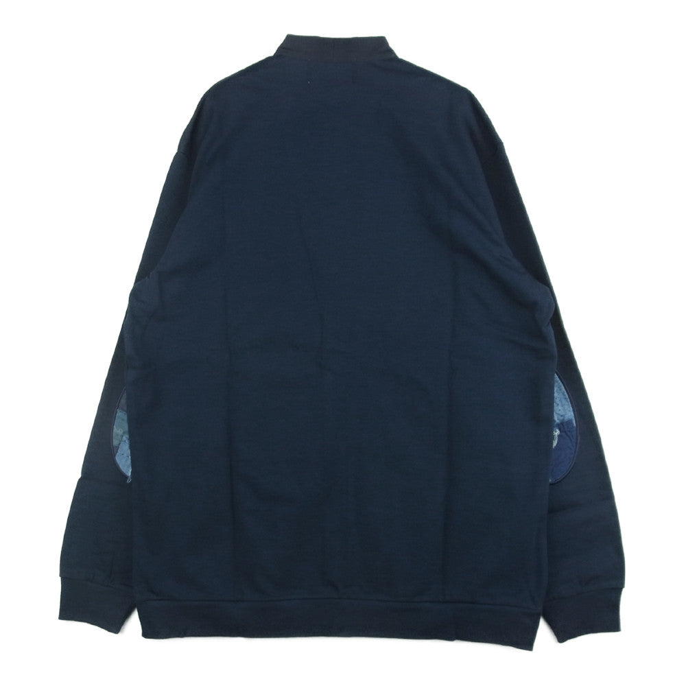 クオン 112CS021901 BORO Patched Cardigan ボロ エルボーパッチ カーディガン ネイビー系 M【新古品】【未使用】【中古】
