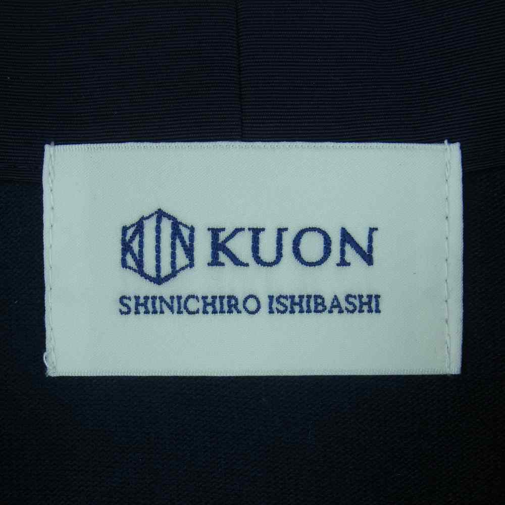 クオン 112CS021901 BORO Patched Cardigan ボロ エルボーパッチ カーディガン ネイビー系 M【新古品】【未使用】【中古】