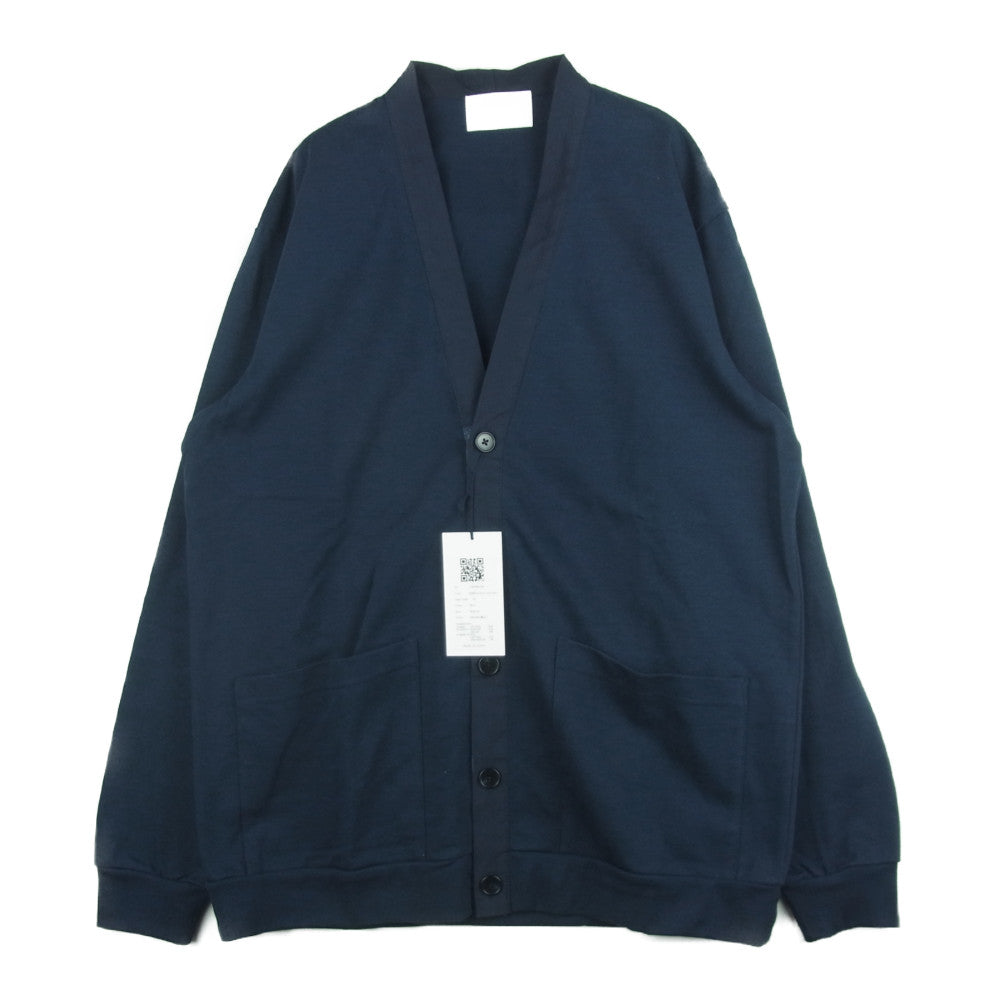 クオン 112CS021901 BORO Patched Cardigan ボロ エルボーパッチ カーディガン ネイビー系 M【新古品】【未使用】【中古】