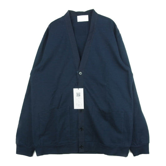 クオン 112CS021901 BORO Patched Cardigan ボロ エルボーパッチ カーディガン ネイビー系 M【新古品】【未使用】【中古】