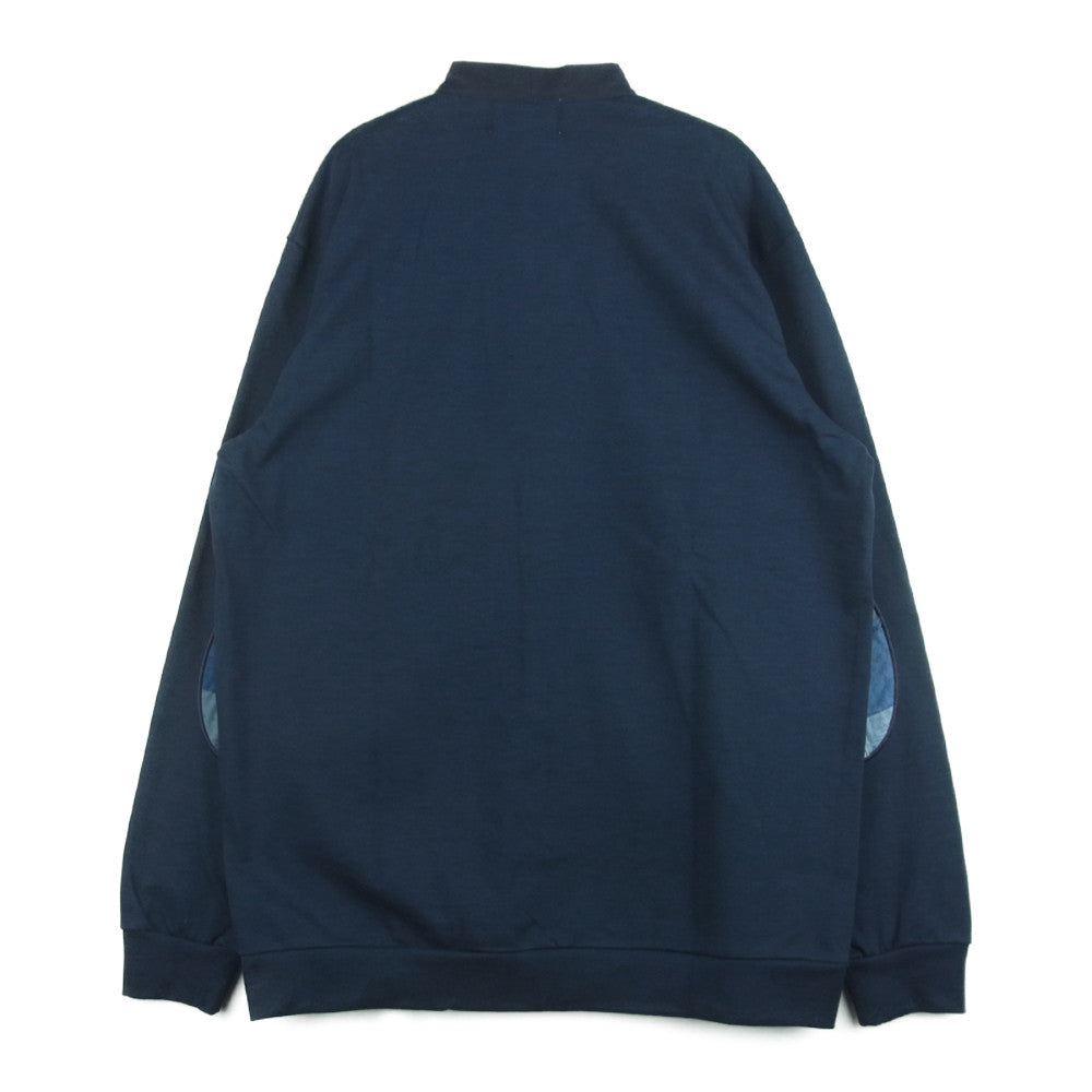 クオン 112CS021901 BORO Patched Cardigan ボロ エルボーパッチ カーディガン ネイビー系 M【新古品】【未使用】【中古】